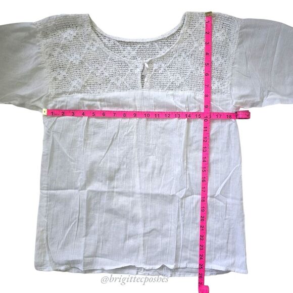 HANDMADE Traditional Laced Mexican Blouse - Picture 10 of 13